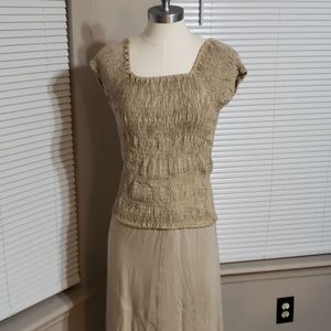 Embroidered Skirt w/Color Coordinating Top